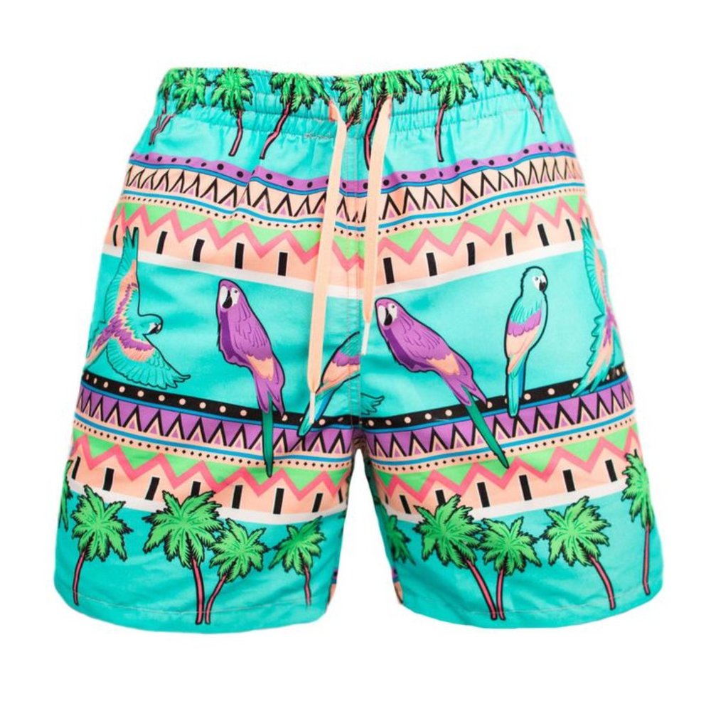 Chubbies Macaw Palm Coconut Grove Swim Trunks size Large